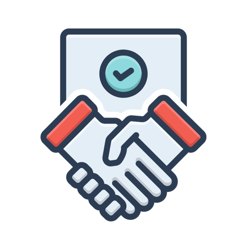 Handshake graphic Handshake graphic