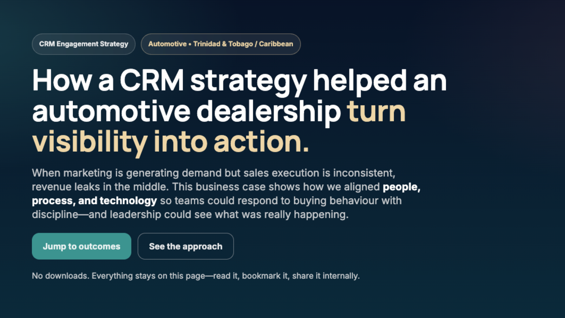 [Case Study Automotive] Turning Visibility Into Strategy